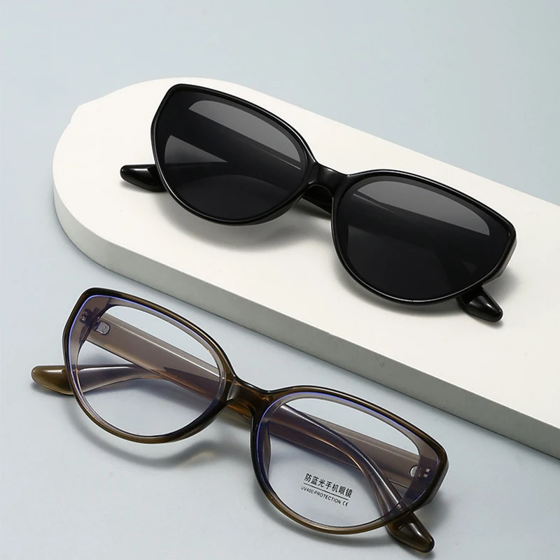 Модные солнцезащитные очки кошачий глаз для мужчин и женщин простые