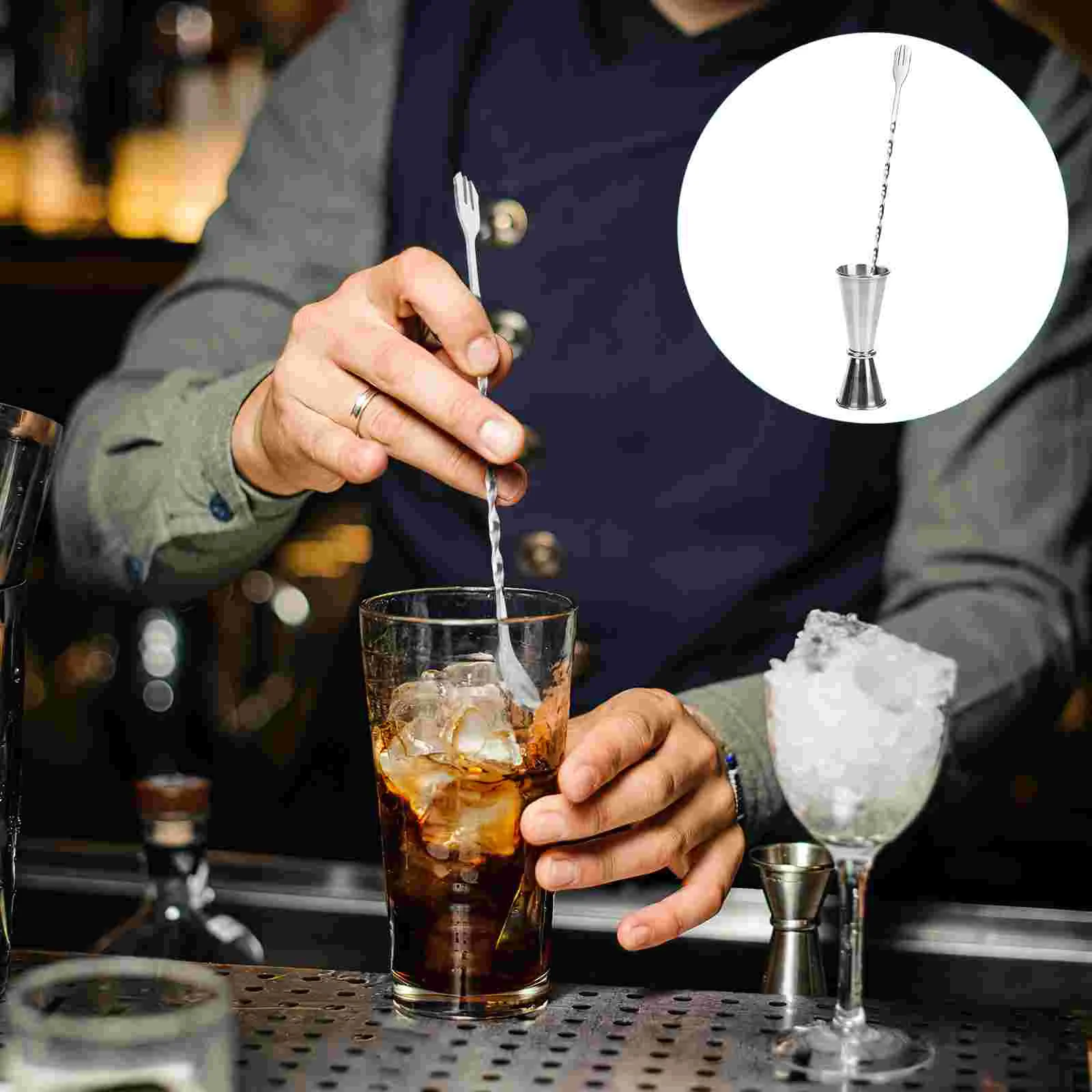 

1 Set Practical Stainless Steel Compact Bartender Shaker Tins Cocktail Measuring Cups Cocktail Measuring Tools