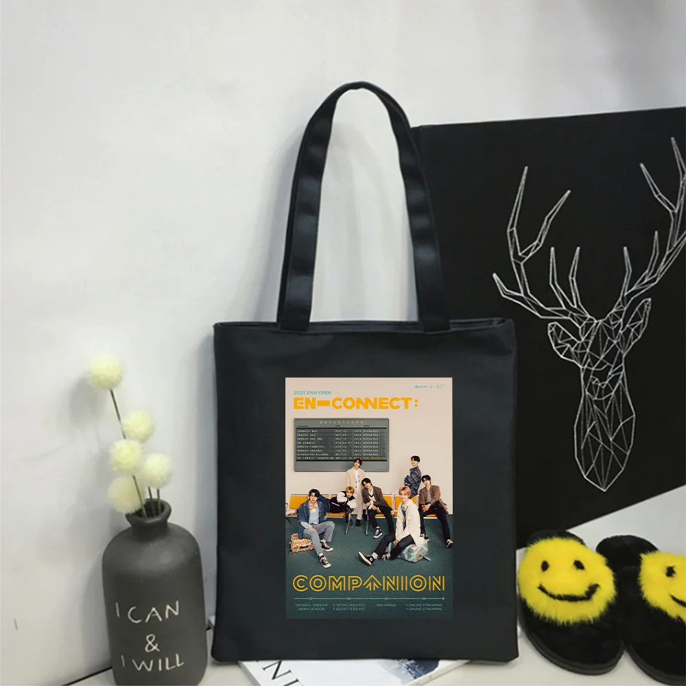 

1 шт., Холщовая Сумка для покупок с мультяшным принтом