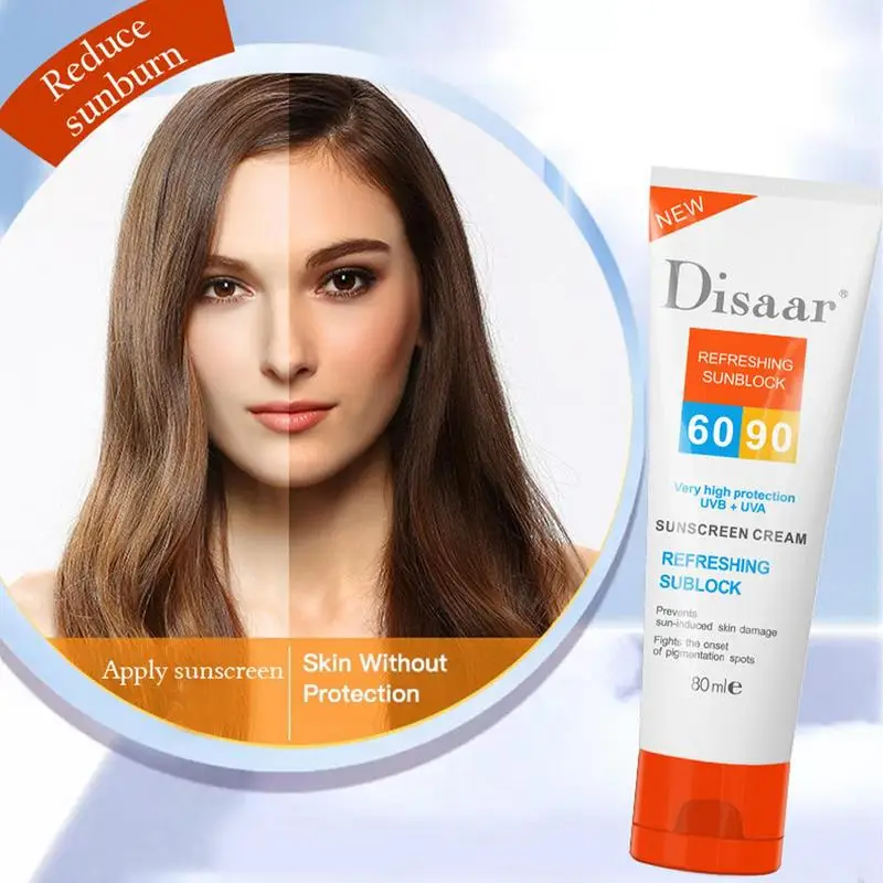 

Sunscreen SPF50 Mineral UV Filter Protect Cream Waterproof Oil-free Sun Block Moisturizing Whitening Lotion Face Body Skin Care