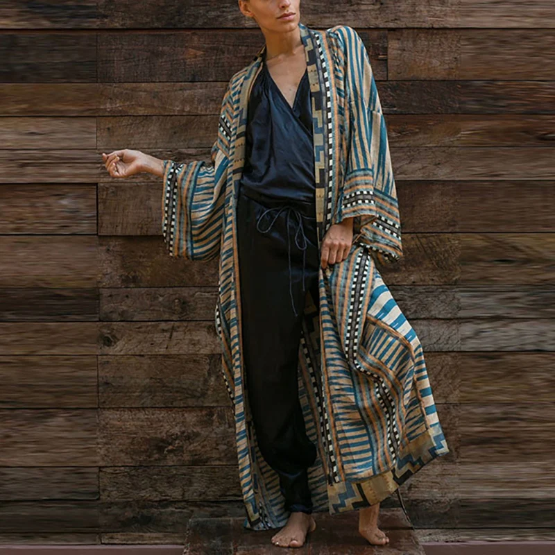 

Новинка 2022, накидки для бикини с богемным принтом, Элегантная Женская туника, пляжная одежда большого размера, накидка для купального костю...