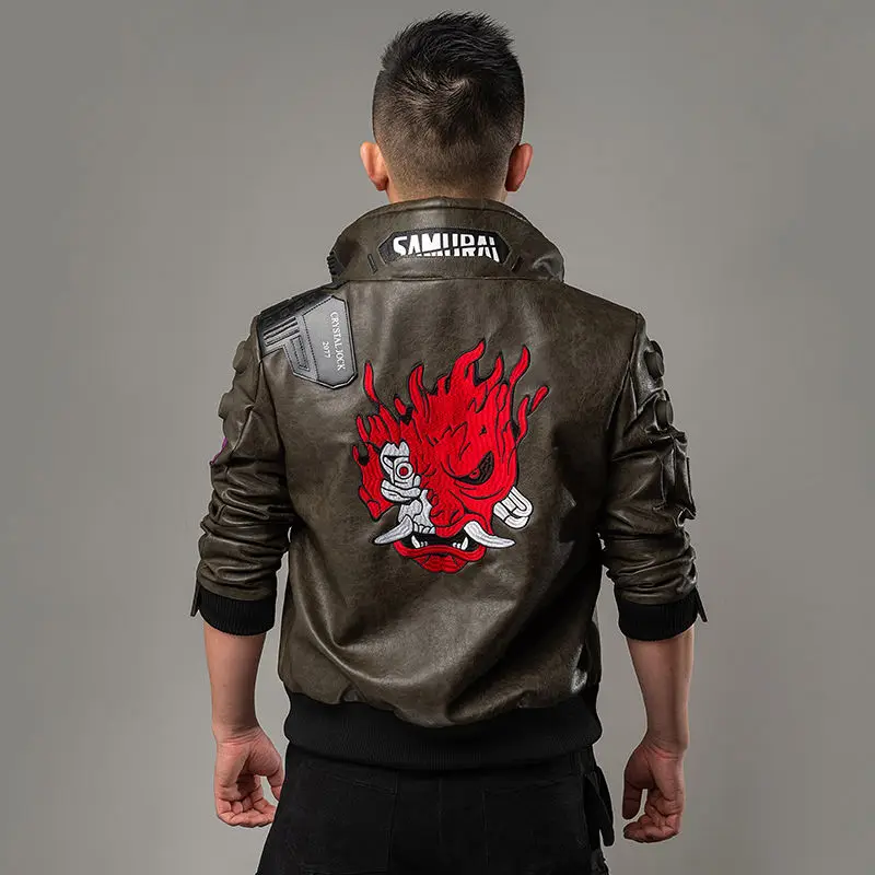 Мужской кожаный пиджак для косплея самурайского главного персонажа из игры в