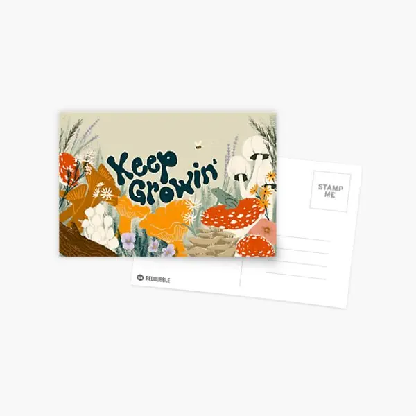 

Открытка Keep Growin, модная фотооткрытка, эстетическая поздравительная открытка, альбом Hoom, Современная фотография, мультяшная картина в спаль...