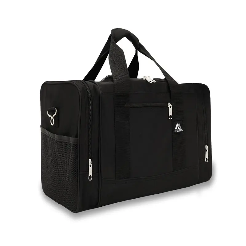 Unisex Sporty Gear Duffel Bag Black