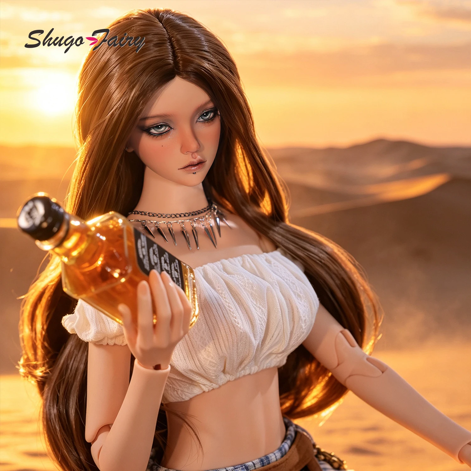 Фото ShugaFairy 1/3 Mari E DS Полный комплект, смоляная шарнирная кукла BJD, Американская ковбойша, ретро-шик, микро-джинсовые шорты, атмосфера пустоши, FC. №2