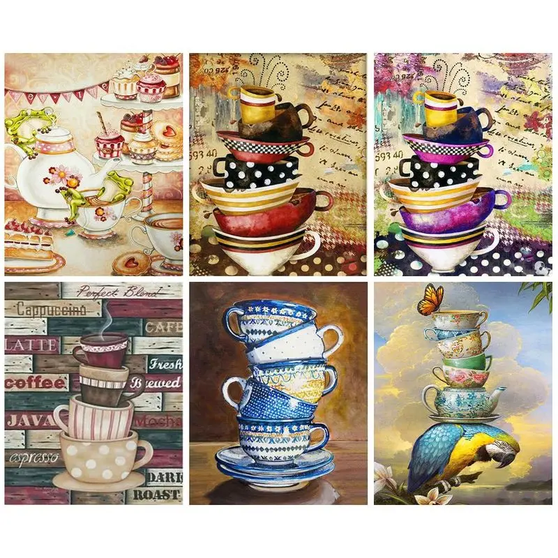 

SDOYUNO Abstract Cup DIY Digital Painting By Numbers With Abstract Home Decor Coloring Paint By Numbers For Kids Gift 40x50 Kits