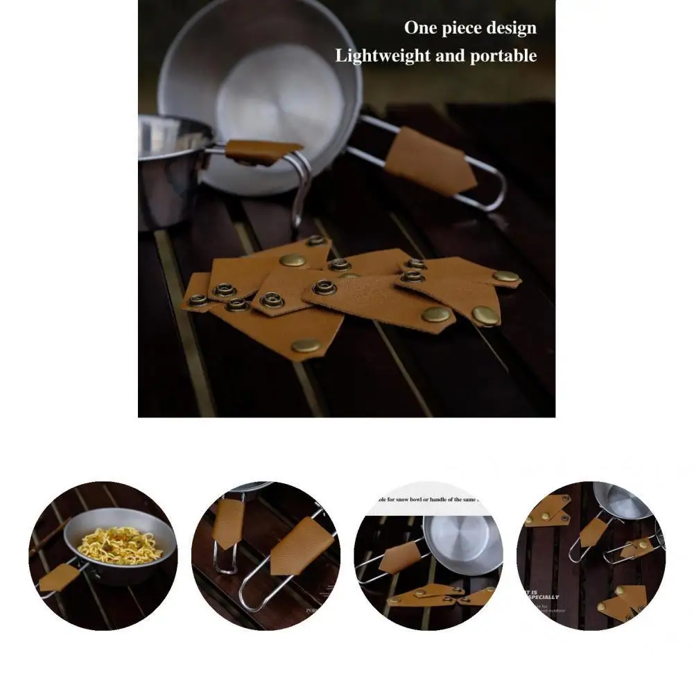 

Useful Pot Glove Good Texture Brown Professional Pot Grip Sleeve Pot Holder Sleeve Pan Handle Cover