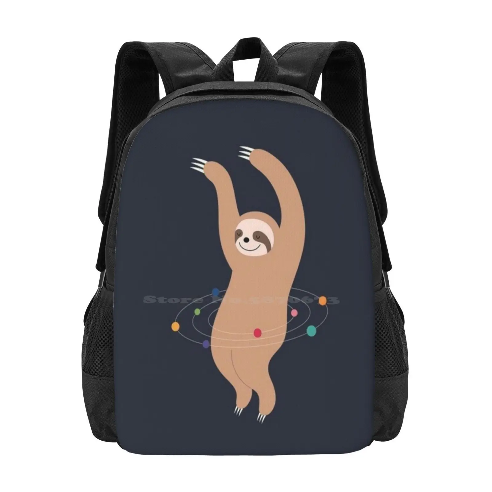 

Happy Sloth School Bag Big Capacity Backpack Laptop Sloth Animal