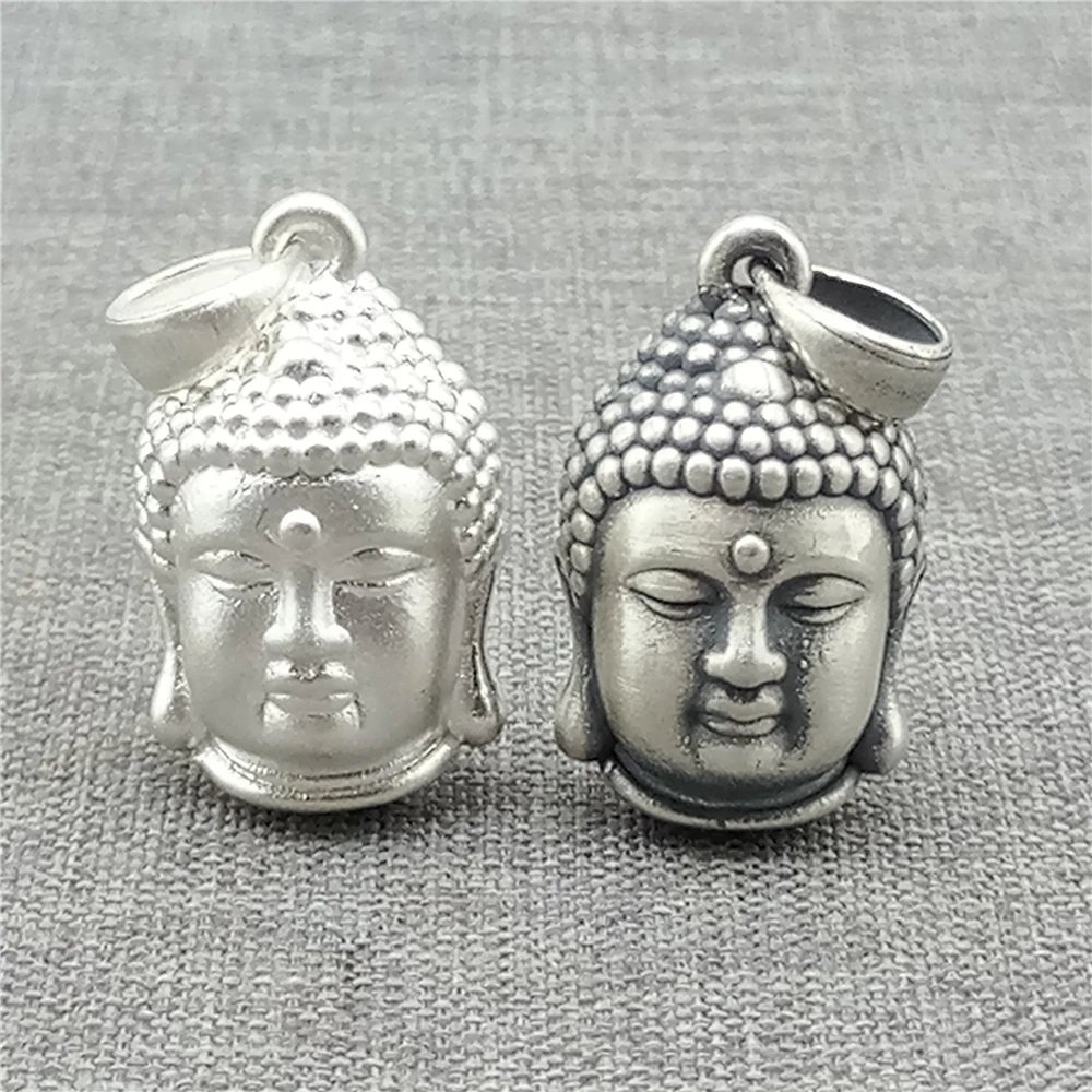 990 Fine Silver Buddha Charm Sterling Silver Buddhist Pendant for Necklace LIGHT WEIGHT