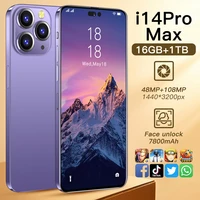 global version i14 pro max 4g 5g smartphone face id 16gb 1tb 6 8in 7800mah hd screen network cellphone 10 core mobile phones