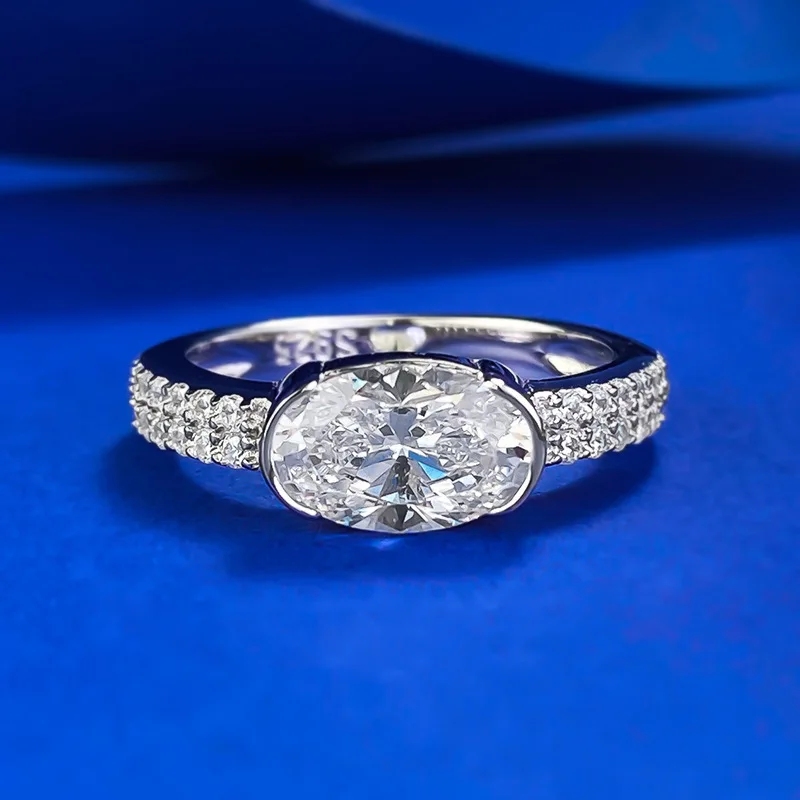 Новое кольцо из чистого серебра S925 с изображением белого воина овальной формы 2