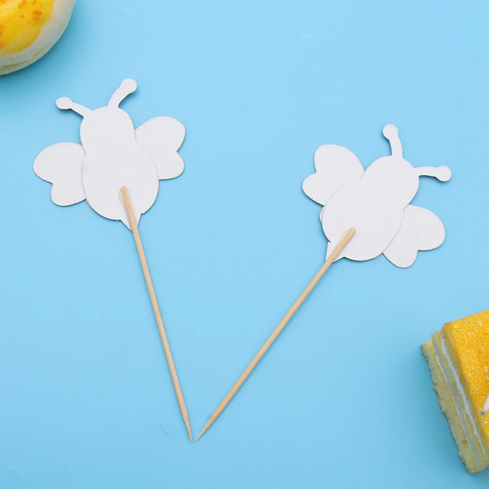 

36 Pcs Bee Cake Picks Dessert Topper Cupcake Happy Birthday Party Decor Edible Glitter Cakes Hat
