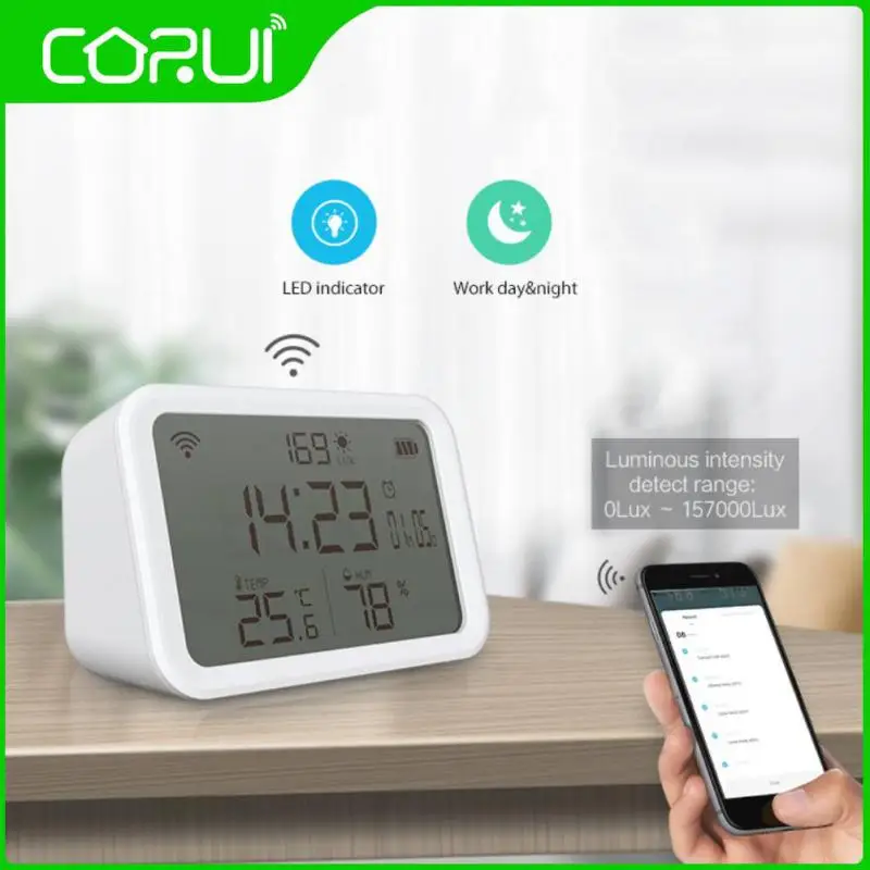 

CORUI Indoor LCD Digital Thermometer Hygrometer Room Electronic Temperature Humidity Meter Sensor Gauge Weather Station For Home