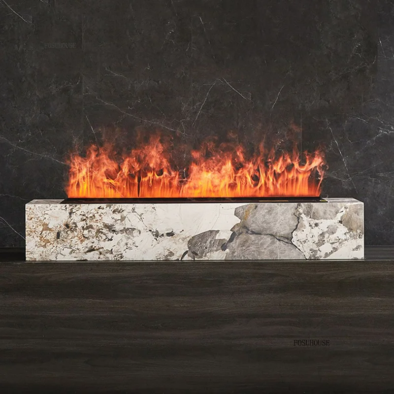 Скандинавский электрический камин с 3D-имитацией распыления пламени украшение