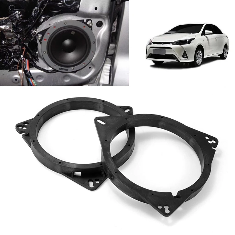 2pcs Protection Pad Car Horn Stereo-Speaker Plastic Spacer 6.5 Inch Waterproof 85DF