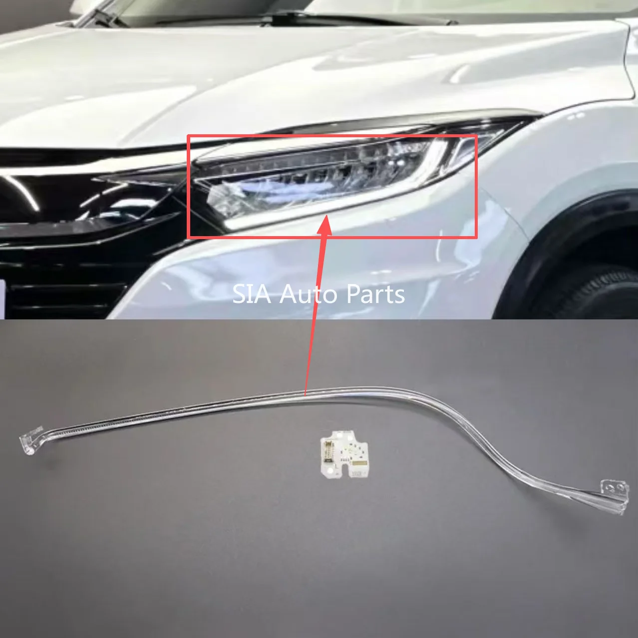 Фото Белый модуль балласта Angel Eye для фар автомобиля, чип DRL, световодная полоса, ремонтная пластина для Honda Vezel HR-V 2019-2022 №3