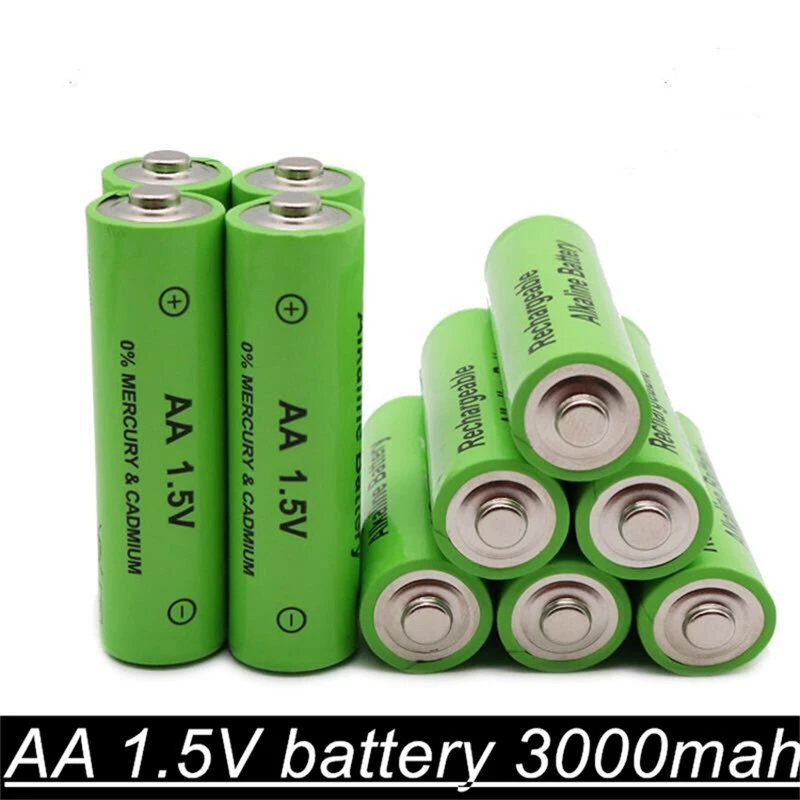 

8PCS new AA 1.5v high quality battery AA 3000mAh rechargeable Ni-MH Rechargeable Battery 2A Baterias for Camera Flashlight