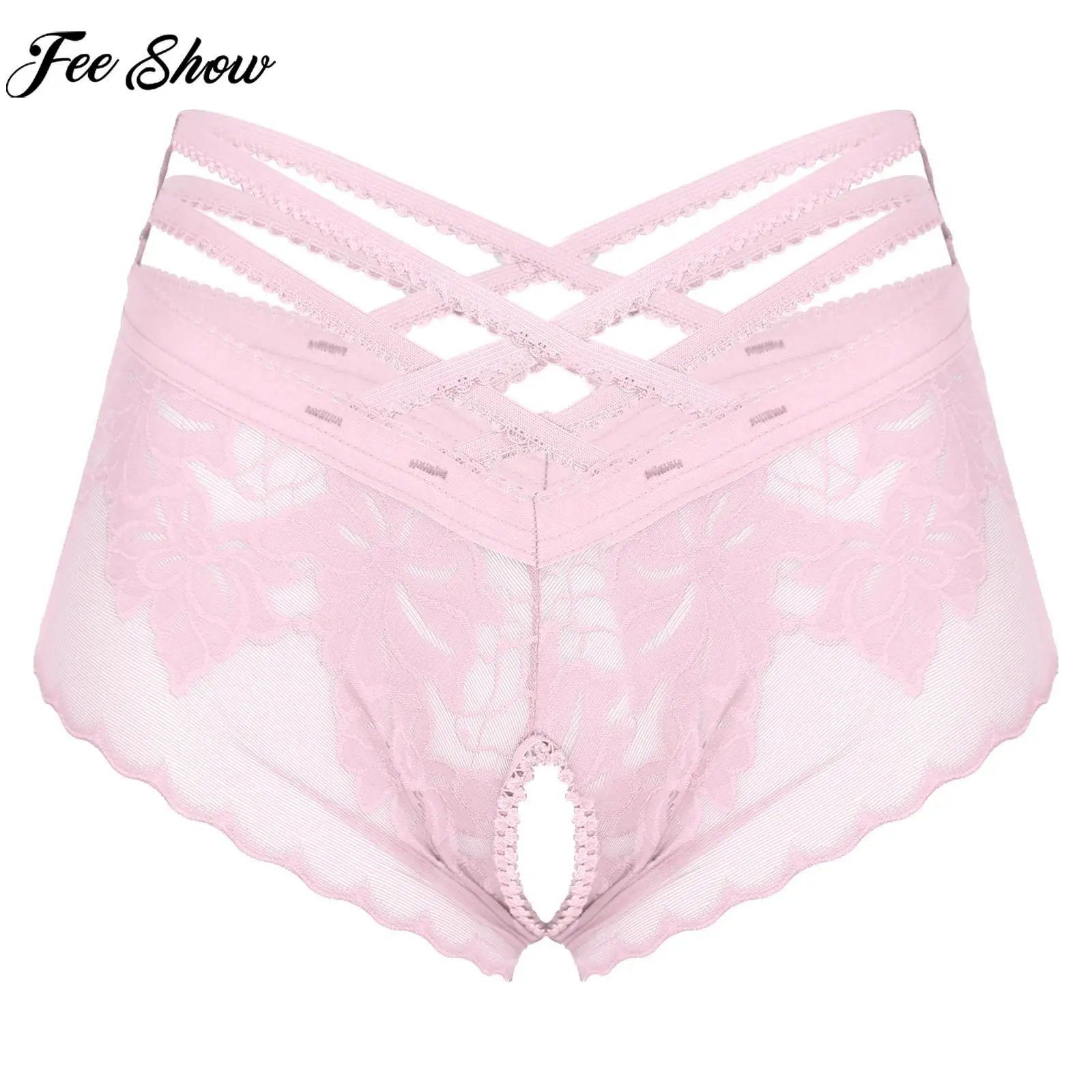 

Мужские сексуальные бриджи, бриджи, цветочный принт, с вырезами, эластичный пояс, трусы, нижнее белье, ночное белье