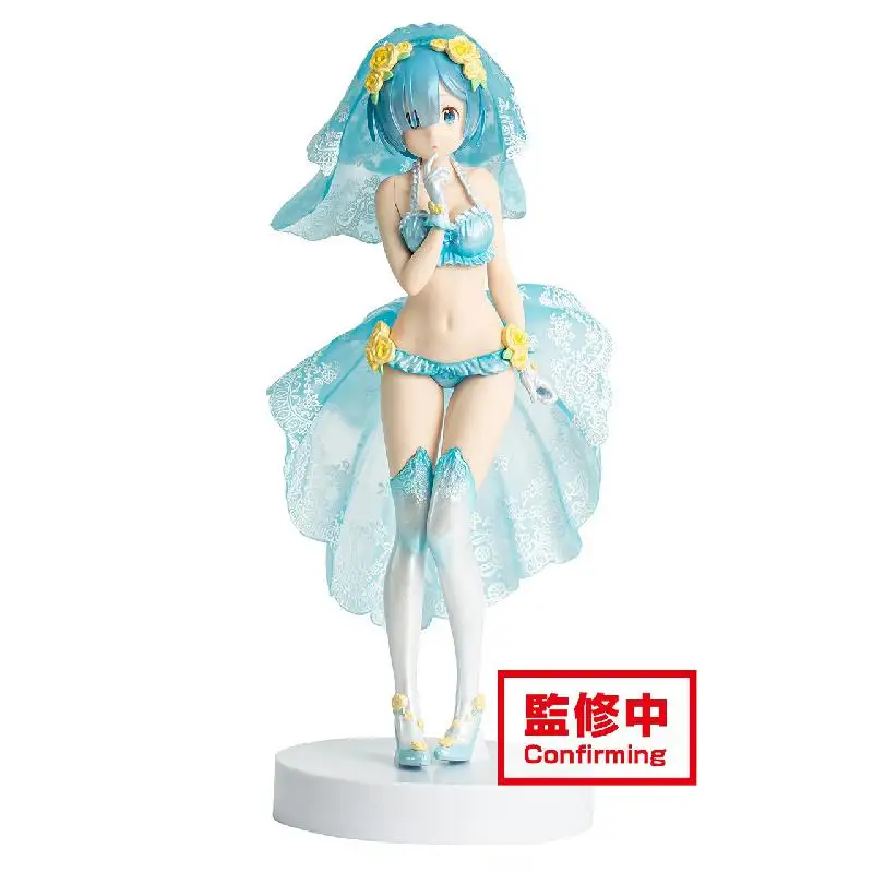 

Японское аниме Rem Re:life In A Different World, 22 см, кавайная белая свадебная одежда Rem для девочки, Коллекционная модель из ПВХ, игрушки