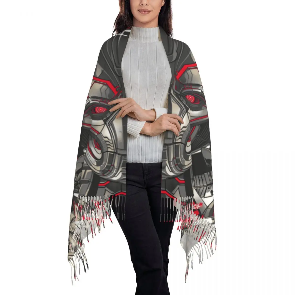 Сверхтонкая шаль с кисточками Marvel Мстители пленка в зимний популярный