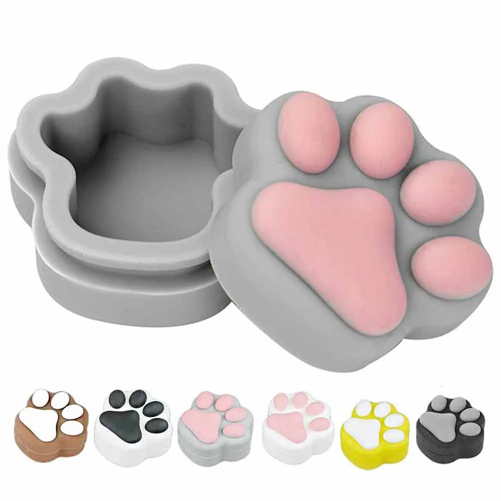 

Shape Accessories Jars 3ml Container Smoking Cream Cosmetic Storage 20pcs Cat Makeup Box Nonstick Bottle Jar Oil Silicone Claw