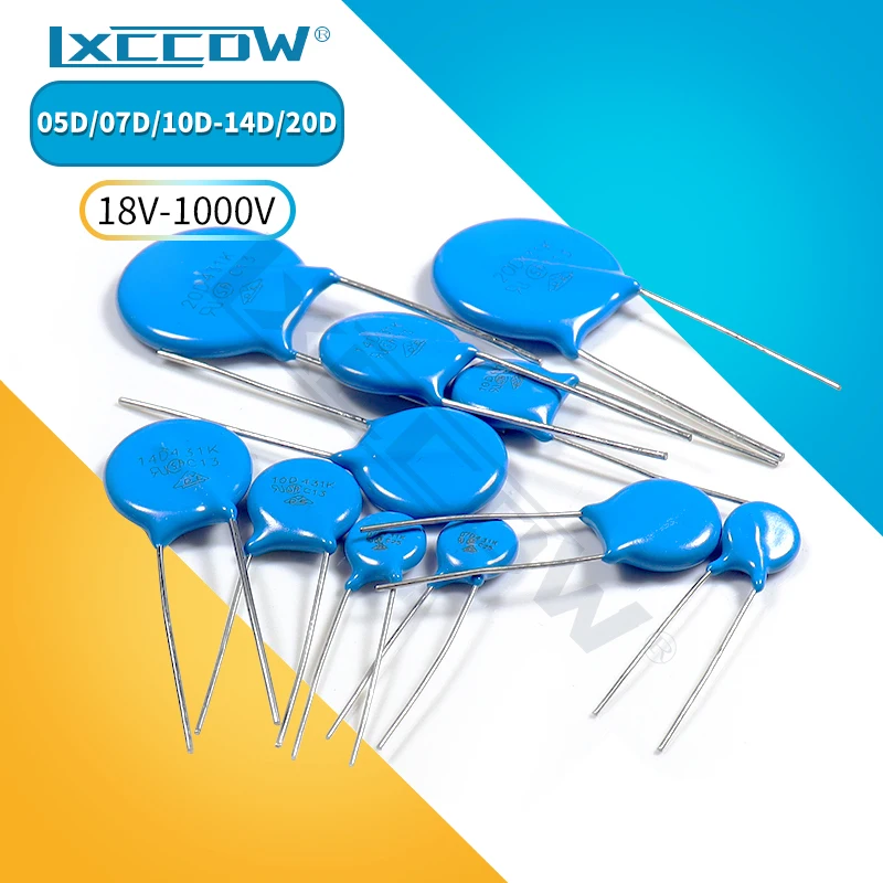 

5Pcs/Lot Varistor 05D 07D 10D 14D 20D Available 07D220K 07D391K 7D431K 10D471K 10D101K 10D330K 14D471K 14D220K 20D431K 20D471K