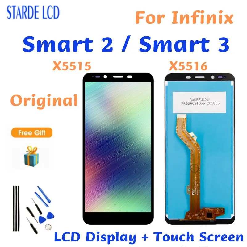 ЖК-дисплей 5,5 'для Infinix Smart 2x5515 X5515F, дисплей с сенсорным экраном в сборе для tecno Smart 3 X5516, замена экрана