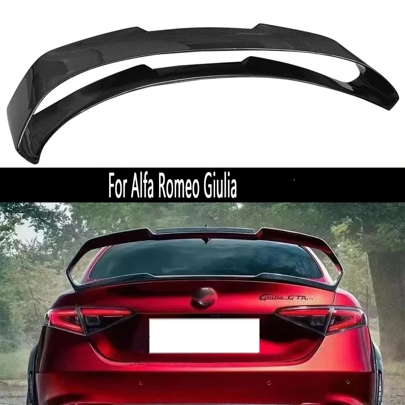   Для Alfa Romeo Giulia заднее крыло из углеродного волокна задний спойлер багажника
