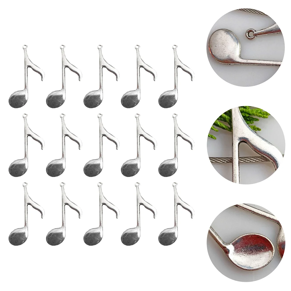 

20pcs Alloy Musical Note Charms Silver DIY Jewelry Necklace Pendants Decoration