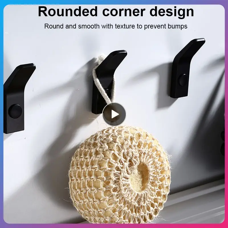 

Black White Hook Simple Aluminum Door Towel Hook For Bathroom Clothes Hook Bedroom Robe Hook Coat Hook For Kitchen Bathroom