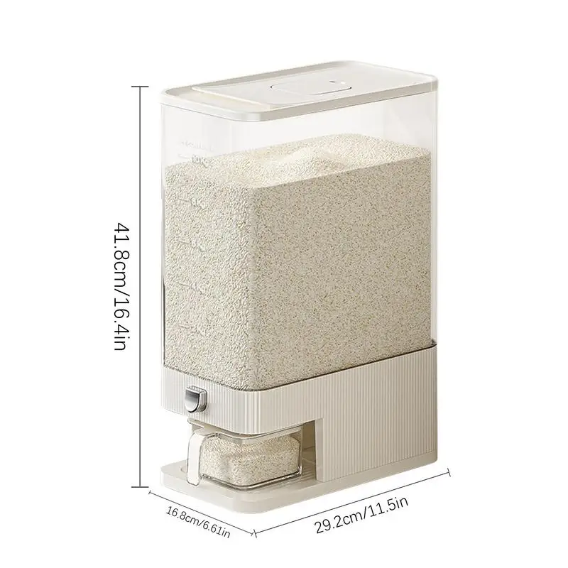 Герметичный контейнер для риса дозатор зерна хранения фотоемкости влагостойкий