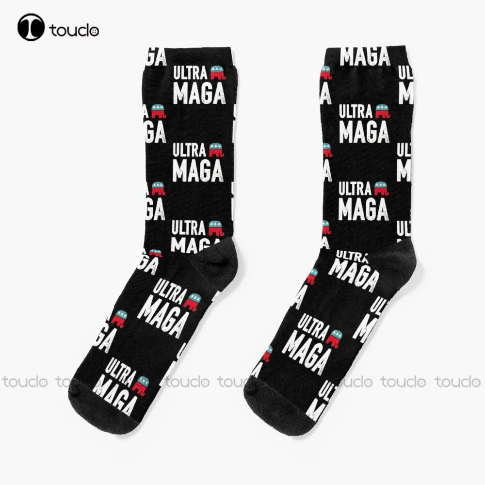 

Носки Ultra Maga для мальчиков, футбольные носки, модные креативные носки для отдыха, смешное искусство, абстрактная картина маслом, Рождественский и новогодний подарок, искусство