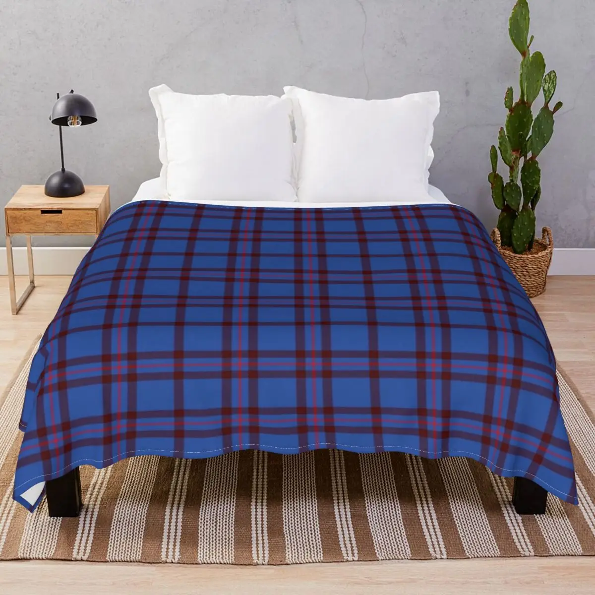 Clan Elliott Tartan Blanket Flannel Decoration Lightweight Throw Blankets for Bed Home Couch Travel Cinema
