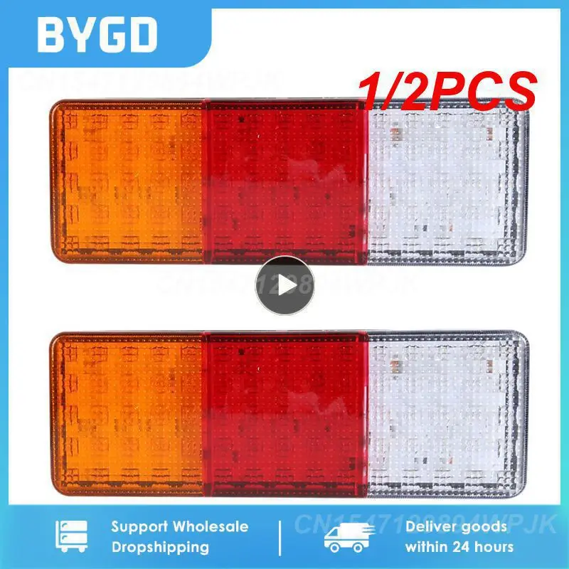 

1/2PCS Car Rear Bright Light Stop Tail Light Turn Lamp Truck Trailer RV Boat Stop Rear Reverse Turn Indicator Lamp