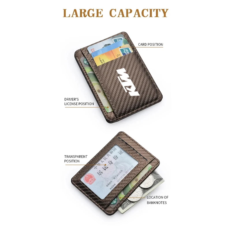 Мужские тонкие минималистичные кожаные кошельки с передним карманом