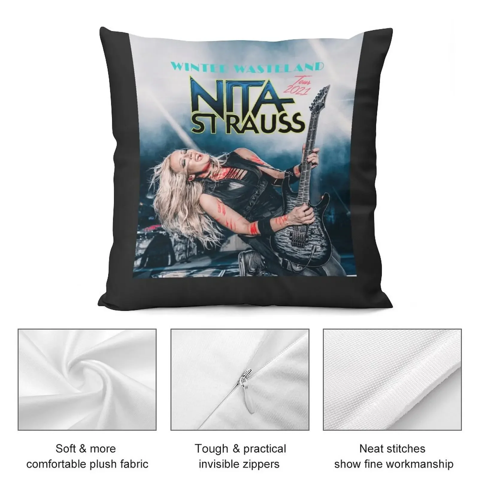 viferit Nita Strauss Winter Wasteland Tour 2021 декоративная подушка чехол для подушки наволочка
