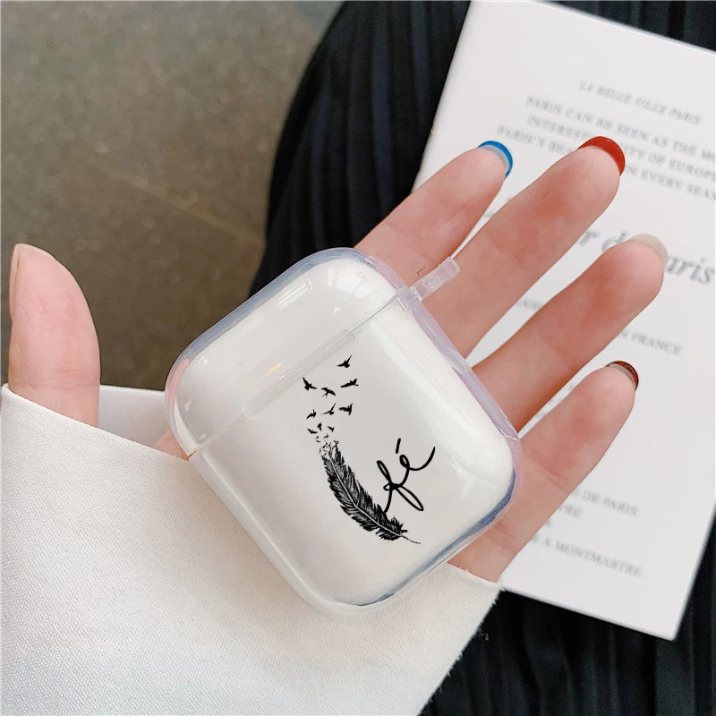 Чехол для наушников Airpods 2/3/Pro/2 с надписью Love Faith рисунком из мультфильма