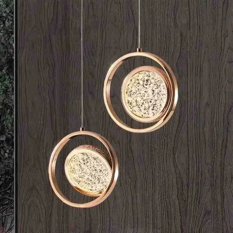 Простая креативная круглая люстра для спальни гостиной ТВ фон настенный декор