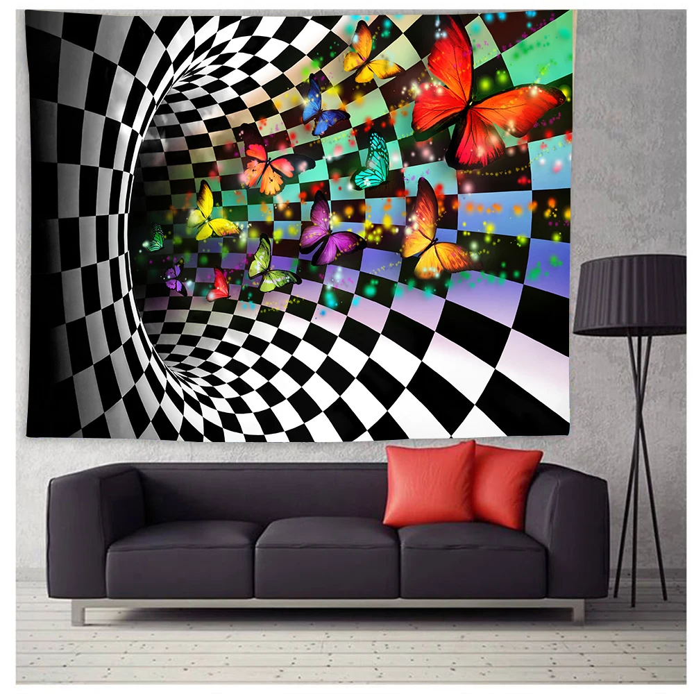 

Psychedelic 3D Tapestry Wall Hanging Tapestries Galaxy Room Decoration Wterdrop Abstract Print Home Dormitory Wall Decor