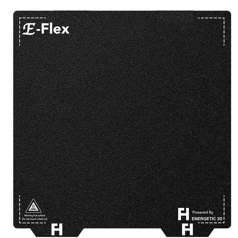 ENERGETIC  PEI Sheet Plate 120/165/220mm Double Side Black Textured PEI Pro Powder Coated Build Surface For 3D Printer Heat Bed