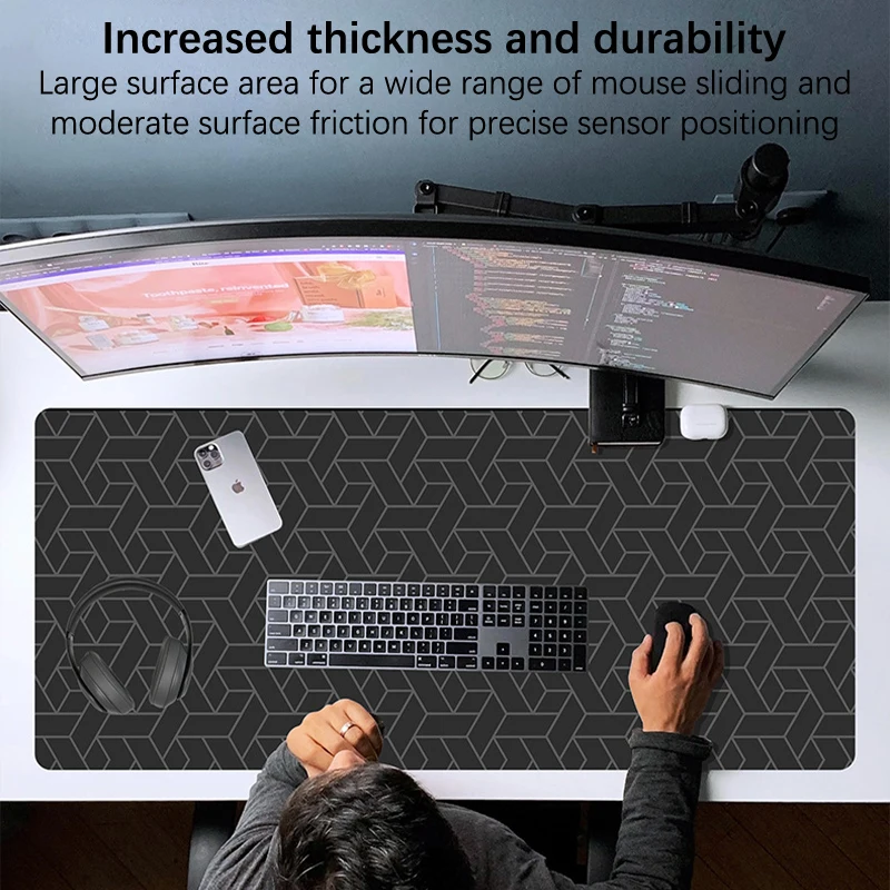 

Simple Japanese Mouse Pad Super Large Gaming Keyboard Pad Thermal Transfer Thickened Rubber Wrist Mouse Pad