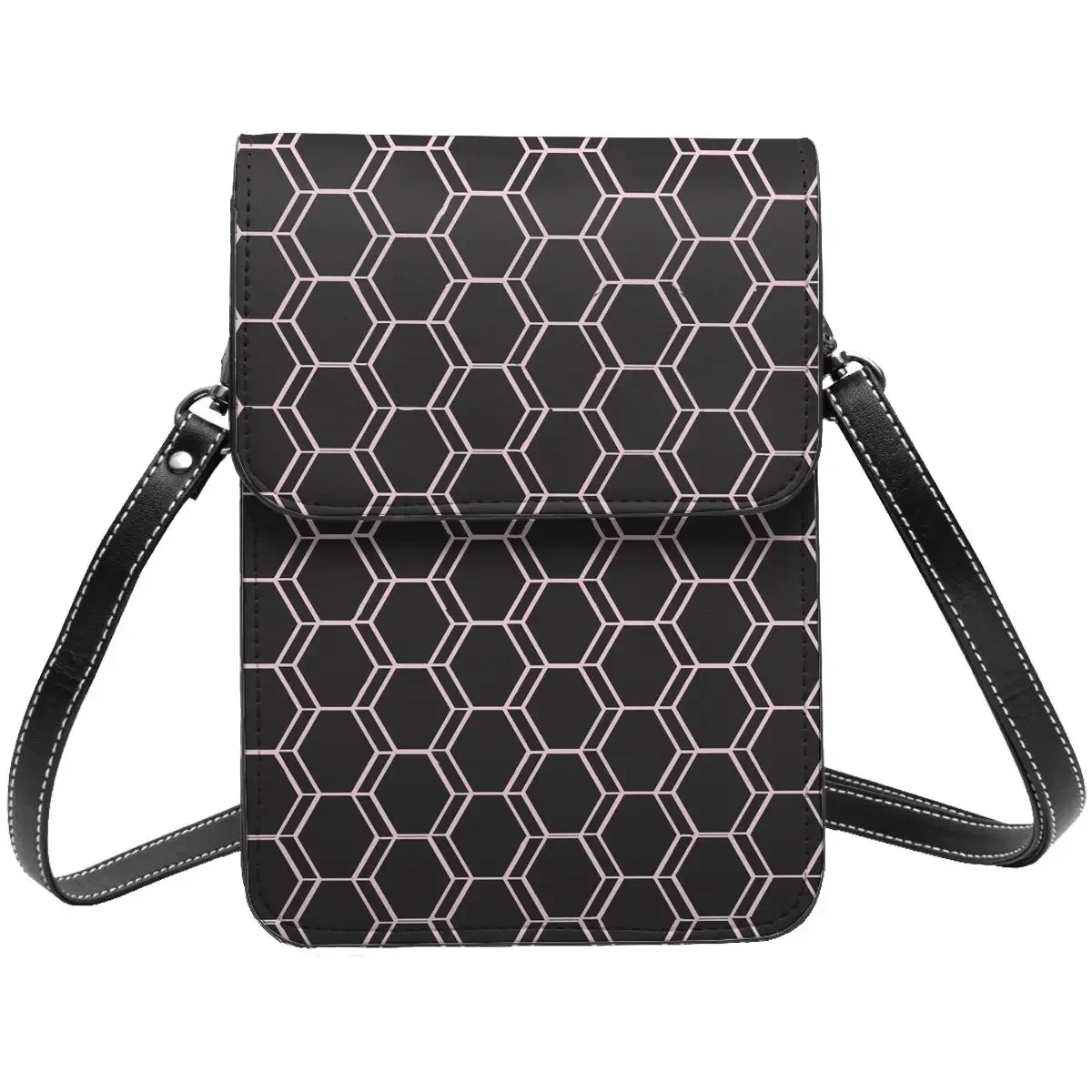 

Hives Shoulder Bag Black And Pink Honeycomb Bulk Funny Mobile Phone Bag Leather Outdoor Woman Bags