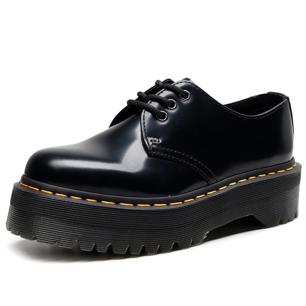 

Rmk Owews Quality Men's Women's Leather Thick Bottom Casual Martin Shoes Leather Round Head Muffin Bottom Leather Shoes Boots