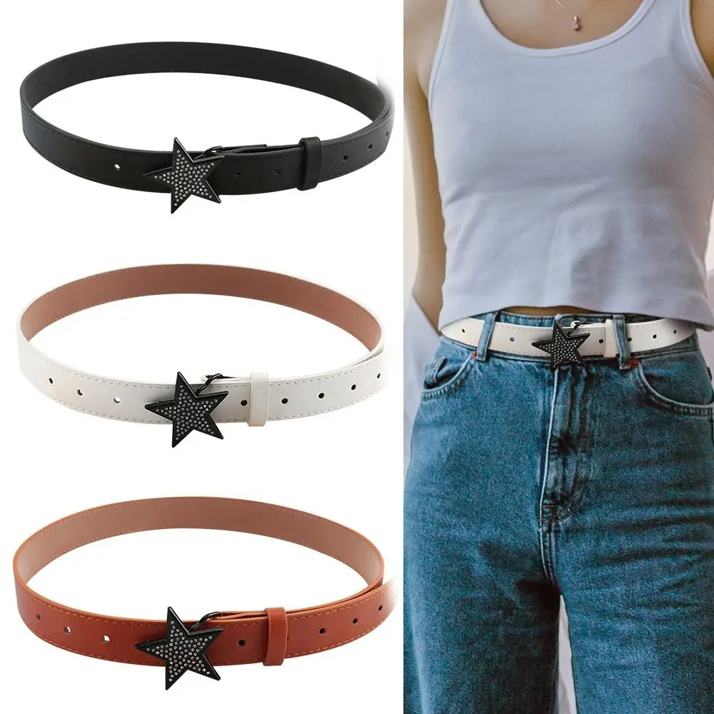 

Women Star Rhinestone Buckle Waist Belt Dress Coat Sweater Decorative Waistband Accessories