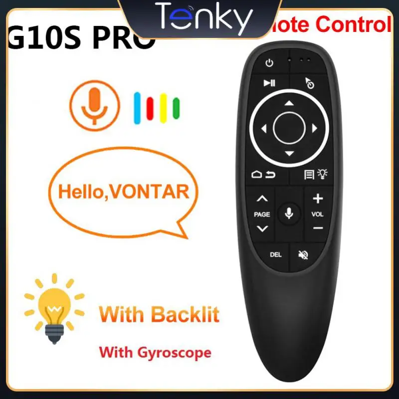 

G10S Wireless Voice Control Air Mouse W/Gyro Sensing 17 Keys 2.4G Wireless Connection Smart Backlit Remote Control For TV