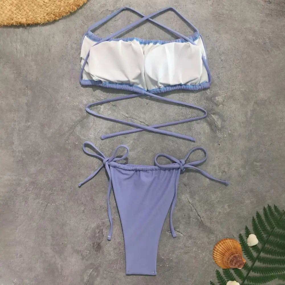 

Popular Women Halter Swim Bathing Suit Summer Swimsuit Bandage Push-up