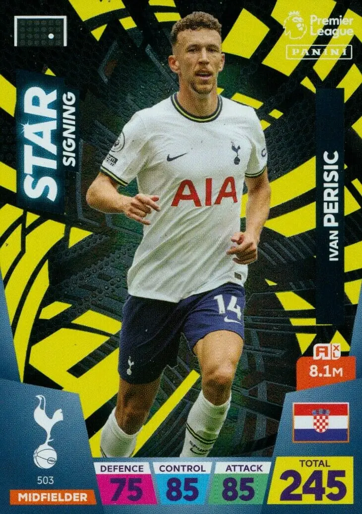 

Panini Genuine 2022-2023 Premier League Star Card Ivan Perišić Transfer Special Card Tottenham Hotspur F C Limited Edition