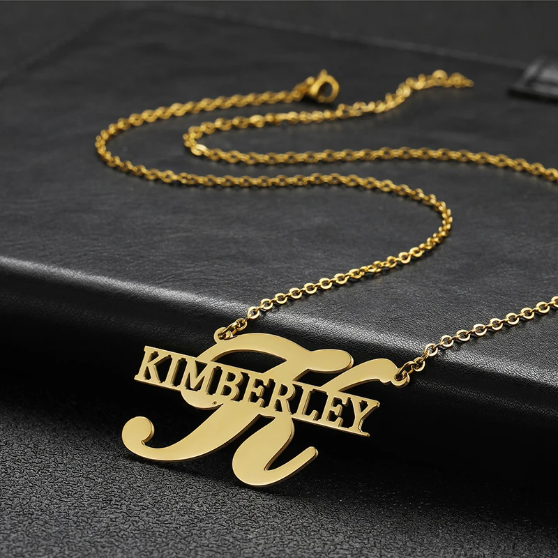 Уникальное Стильное ожерелье с персонализированным именем подвеска ювелирные