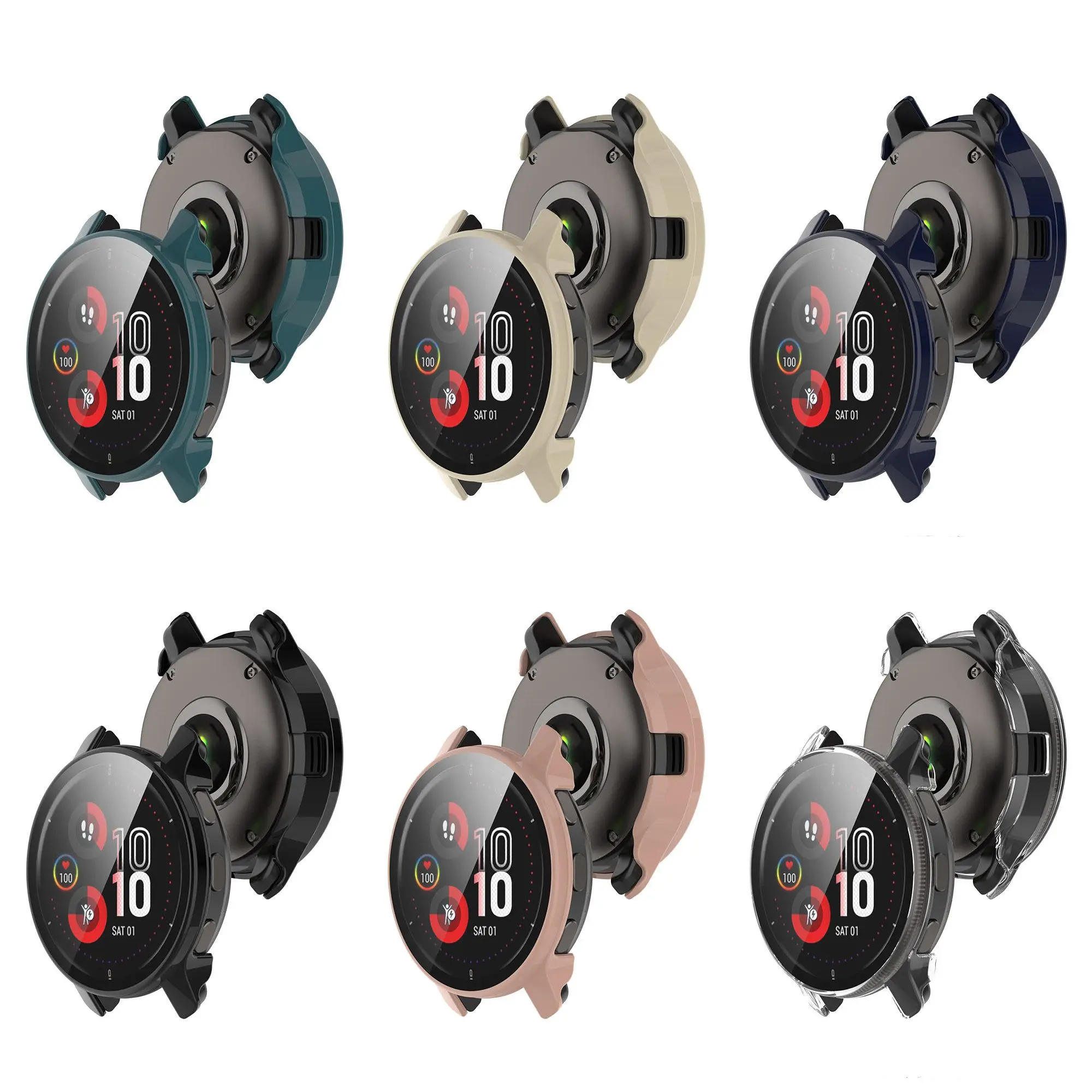 

New Shell Protective Full Coverage Tempered Cover Screen Protector Case PC Shell For Garmin Venu 2 Plus