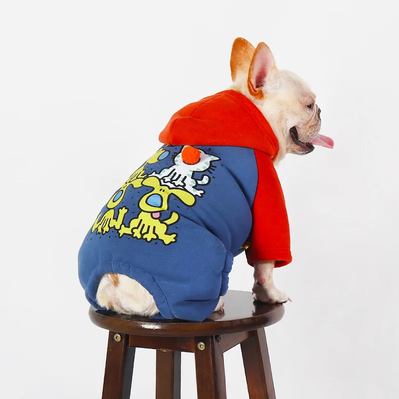 

Зимняя одежда для домашних животных, цельная теплая одежда на флисовой подкладке с четырьмя ногами для собак Шнауцер Бишон джарр Aero Bull